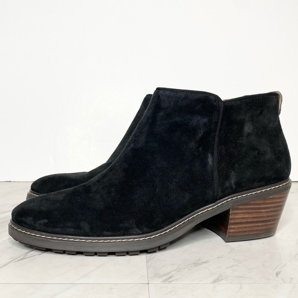 New! Sam Edelman Pryce Black Suede Bootie 11M - Picture 1 of 14